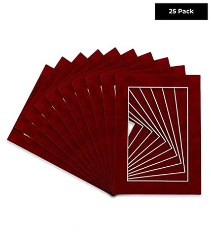 Pack of 25 Acid Free 11x14 Mats Bevel Cut for 8.5x11 Photos (25 Count)