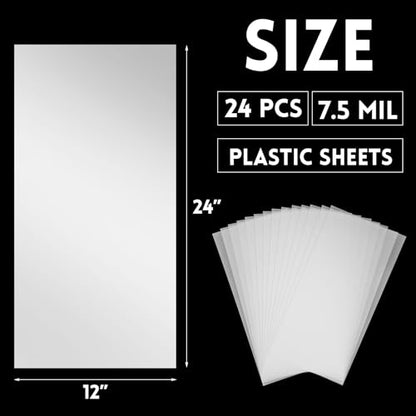 24 Pack 7.5 Mil Blank Stencil Sheets (24 Count)