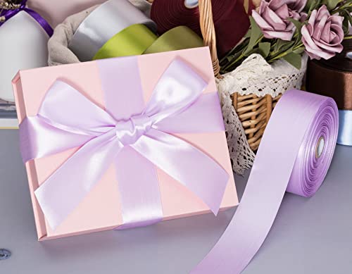1 1 2 Inch Lilac Solid Satin Ribbon for Gift Wrapping (150 Foot)
