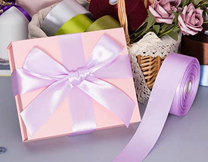 1 1 2 Inch Lilac Solid Satin Ribbon for Gift Wrapping (150 Foot)