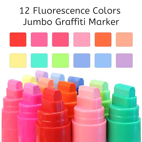 Jumbo Graffiti Poster Markers Set (12 Count)