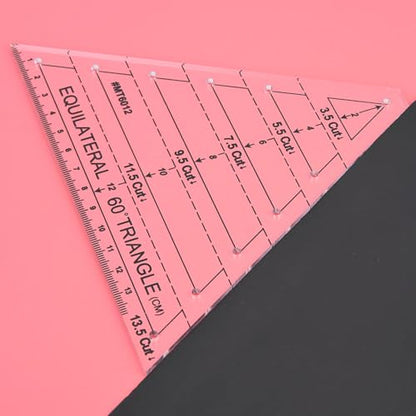 60 Degree Triangle Ruler for Quilting Grids Quilting Rulers