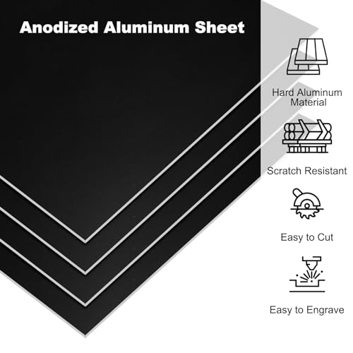 3.3x2.1x1 32inch Anodized Aluminum Sheet (10 Count)