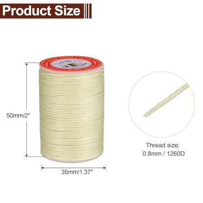 Leather Sewing Waxed Thread 0.8mm 60Yards
