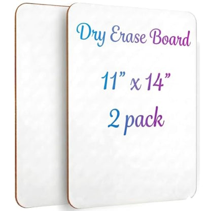 Small White Board 11X14 Dry Erase Lapboard 2 Pack for Kids (2 Count)