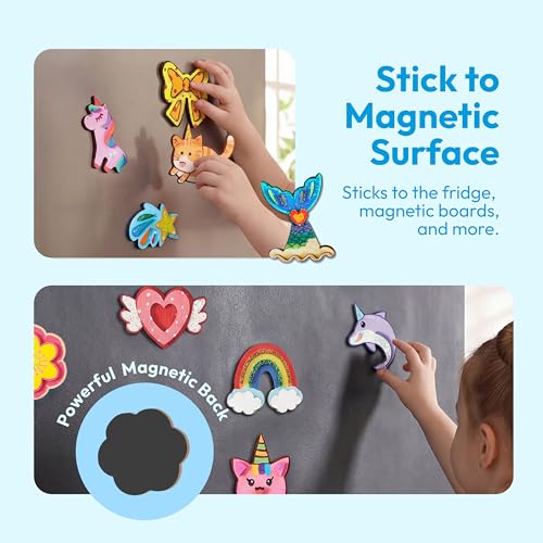 12 pcs Fantasy Wooden Magnets (12 Count)