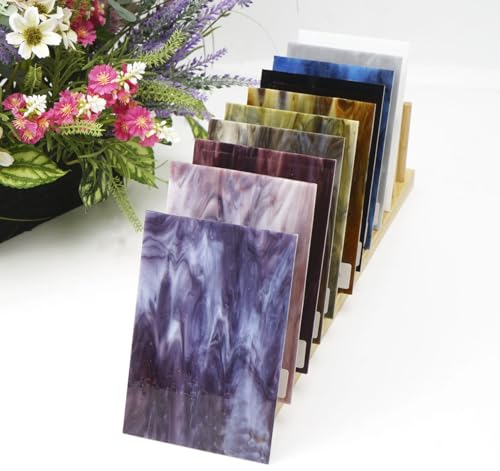 26 Pieces Stained Glass Sheets Variety Pack (26 Count)