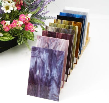 26 Pieces Stained Glass Sheets Variety Pack (26 Count)
