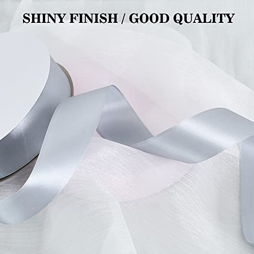 100 Yard Silver Satin Ribbon 1 (300 Foot)
