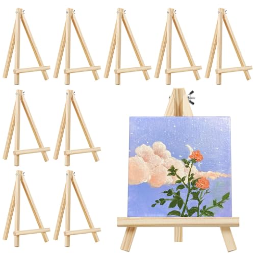 10PCS 9 Inch Wood Easels (10 Count)