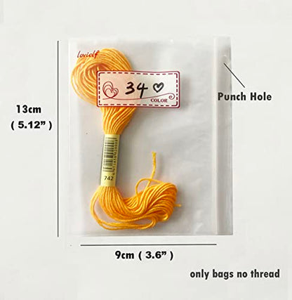 Embroidery Threads Cross Stitch Floss Bag Organizer 5.12 x 3.6 inch (800 Count)