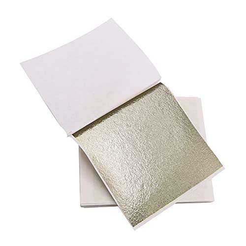 100 Sheets Gold Leaf Sheets Antique Silver (100 Count)