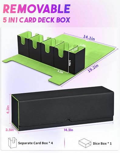 Card Deck Box with Dice Tray for MTG