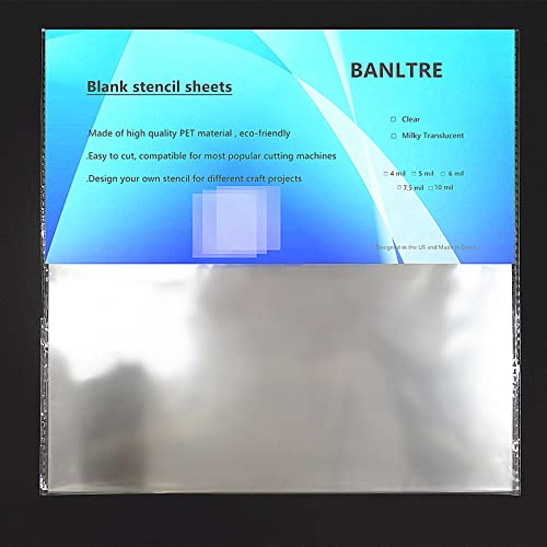 32 Pieces 6 mil Transparency Blank Template Material Stencils Mylar for Cutting Paper Clear Sheet 12 × 12 inch (408 sq inches sq inches)