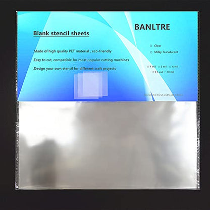 32 Pieces 6 mil Transparency Blank Template Material Stencils Mylar for Cutting Paper Clear Sheet 12 × 12 inch (408 sq inches sq inches)