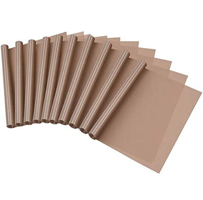 10 Pack Teflon Sheet for Heat Press Transfer Sheet Non Stick 12''x16'' Heat Press Transfer Paper Heat Resistant Craft Mat