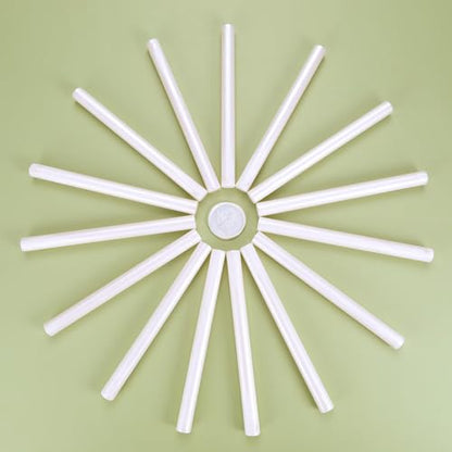 15Pcs Pearl White Glue Gun Sealing Wax Sticks for Wax Seal Stamp (15 Count)