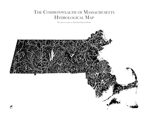 Hydrological River Map of Massachusetts
