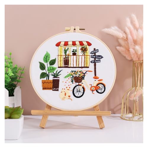 Embroidery Kits for Adults Leisure Life Series Starter for Adult Stamped Pattern with Instructions Punch Needle Kit