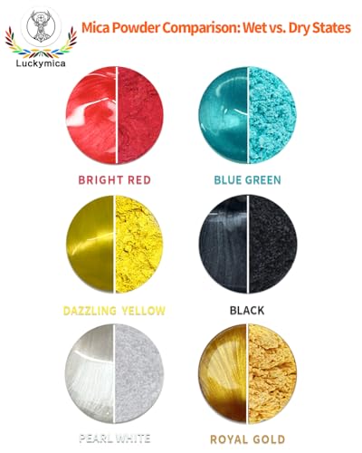 Mica Powder 6 Colors Pearlescent Pigment Powder for Epoxy Resin (2.1164 Ounce)