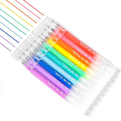 ROSYMENG 10 Colors Acrylic Gel Pens Set (10 Count)