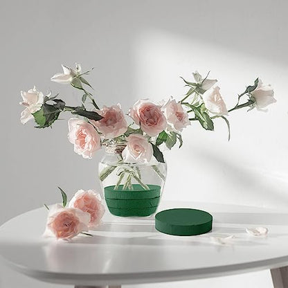 12 Pieces Round Floral Foam Wet Green Flower Foam DIY Flower Arrangement Kit for Aisle Wedding Party Decoration
