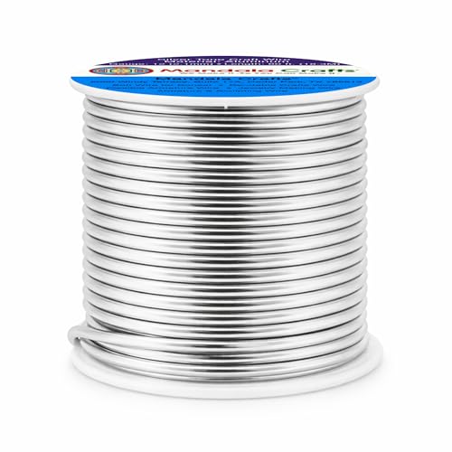 12 Gauge Silver Tone Anodized Aluminum Craft Wire (60 Foot)