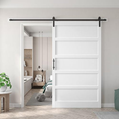 54x80 White Sliding Barn Doors and 9FT Hardware Kit Included