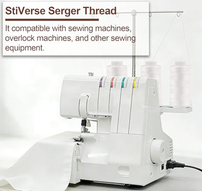 4 Pack Serger Thread Cones (36000 Foot)
