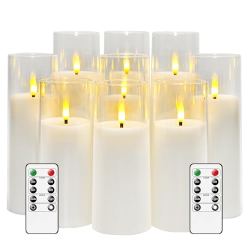 Flickering Flameless Candles Battery Operated with Remote and 2