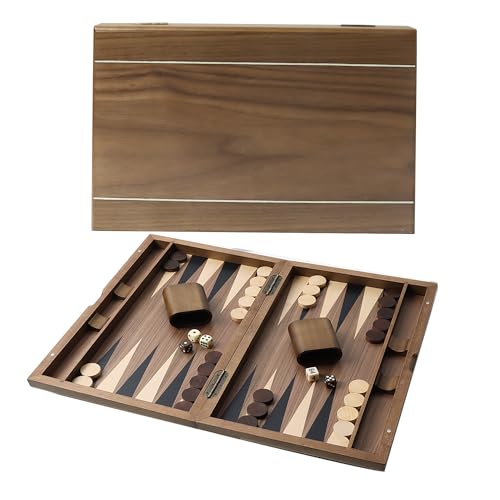 GSE Premium Wooden Inlay Backgammon Board Set