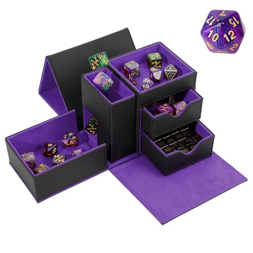 Leather Dice Tray & Tower Storage Box