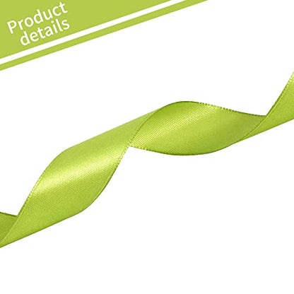 1 Inch x 100yds Sage Green Satin Ribbon for Crafts