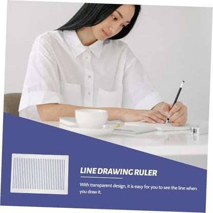 Lettering Stencils Straight Line Stencil Calligraphy Paper Address Stencil for Envelope Small Ruler for journaling Template Ruler Plastic