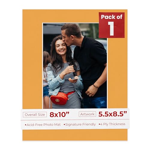 8x10 Mat Bevel Cut for 5.5x8.5 Photos
