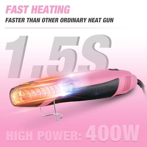 400W Mini Heat Gun with Reflector Nozzle and 2 Temp Settings