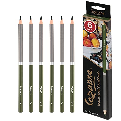 Creative Mark Premium Colored Pencils Olive Green 6 Pack (6 Count)