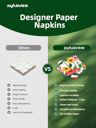 20 Pack Designer Paper Napkins (20 Count)