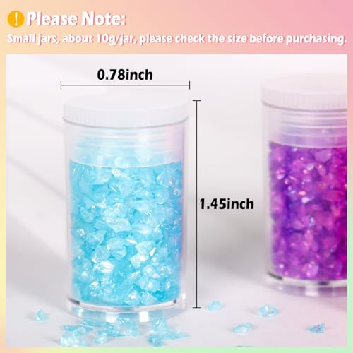 12 Colors Iridescent Crushed Glass (4.23 Ounce)