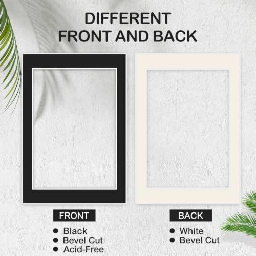 15 Pack Black Picture Mats 24x36 for 20x30 Photos