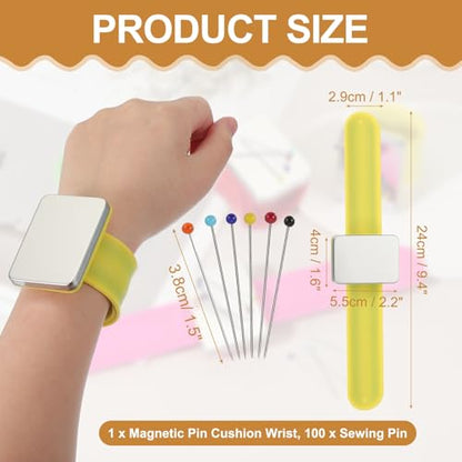 Magnetic Wrist Pin Cushions for Sewing