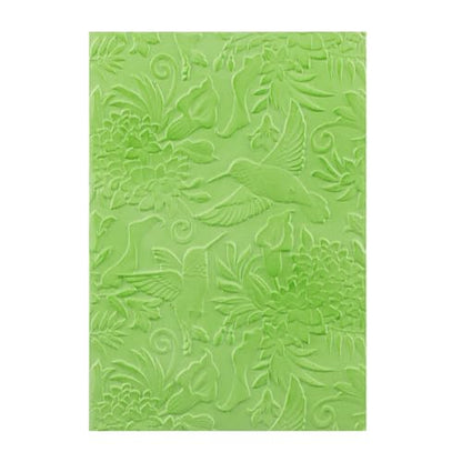 3D Hummingbird and Flowers Embossing Folders for Card Making
