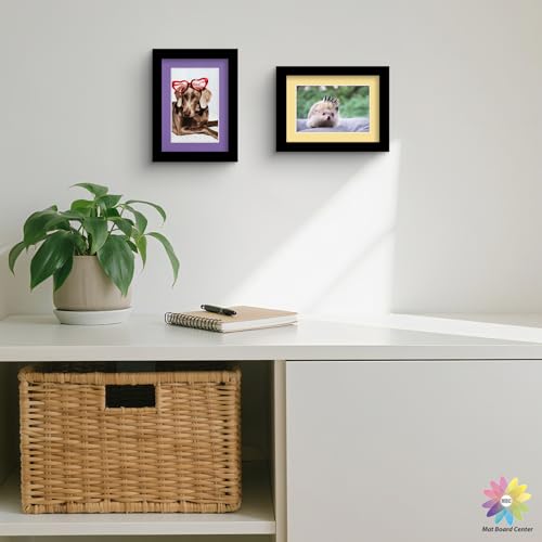 Mat Board Center 25 Pack 5x7 Picture Mat for 4x6 Photo Mixed Color