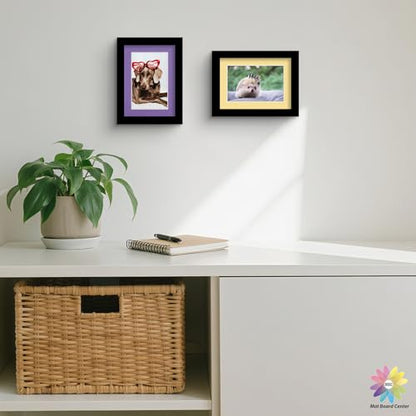Mat Board Center 25 Pack 5x7 Picture Mat for 4x6 Photo Mixed Color