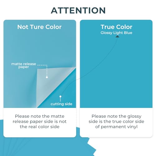 Light Blue Permanent Vinyl 12 Pack 12"x12" Compatible with Cricut (12 Count)