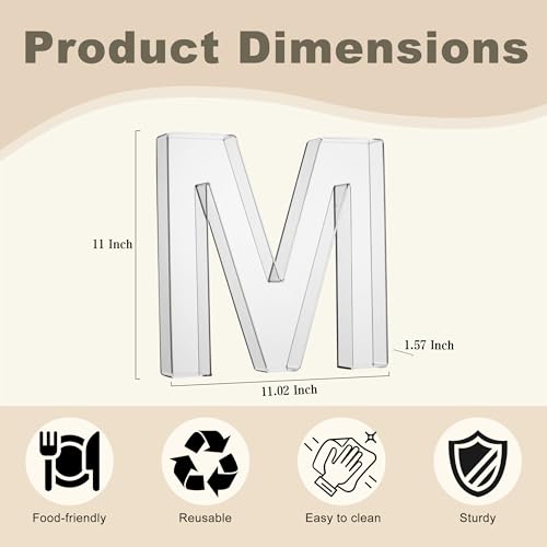 11" Clear Acrylic Letter & Number Charcuterie Tray