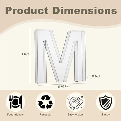 11" Clear Acrylic Letter & Number Charcuterie Tray