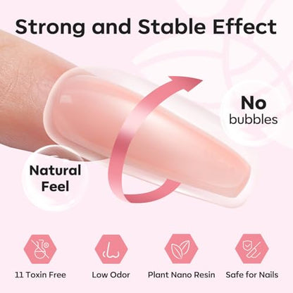 Poly Nail Gel Kit 6 Colors with 48W UV