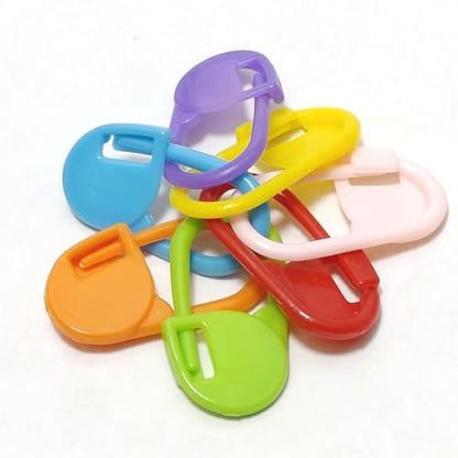 60Pcs Colorful Knitting Markers Crochet Clips Crochet Pins Bulk Stitch Markers Locking Stitch Knitting Place Markers DIY Craft Plastic Safety Pins Weave Stitch Needle Clip Counter（7 Colors (60 Count)
