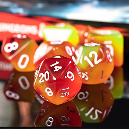 DND Dice Set D&D Polyhedral Dice with Dice Bag (7 Count)